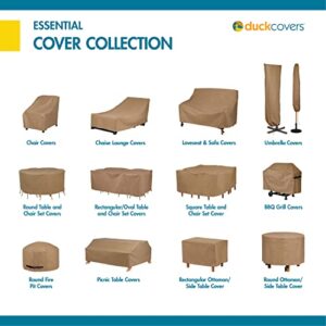 Duck Covers Essential Water-Resistant 54 Inch Patio Loveseat Cover, Patio Furniture Covers, Latte