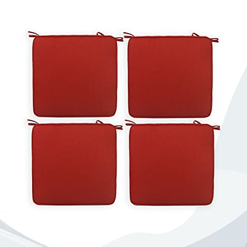 Sunshine Outdoor Patio Chair Cushion Outdoor Seat Cushions for Patio Furniture 20x20x2.8 inch Set of 4 Red