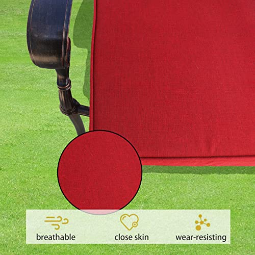 Sunshine Outdoor Patio Chair Cushion Outdoor Seat Cushions for Patio Furniture 20x20x2.8 inch Set of 4 Red