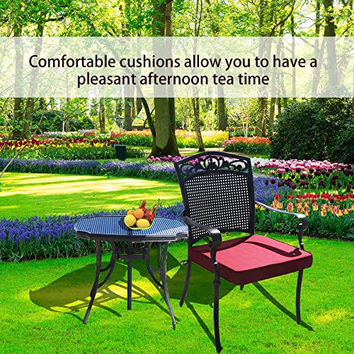 Sunshine Outdoor Patio Chair Cushion Outdoor Seat Cushions for Patio Furniture 20x20x2.8 inch Set of 4 Red