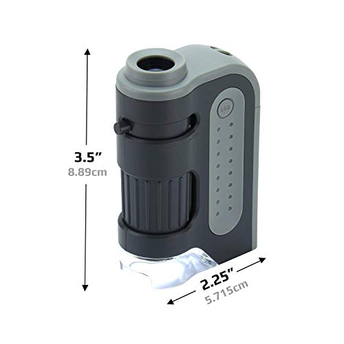 Carson MicroBrite Plus 60x-120x LED Lighted Pocket Microscope (MM-300)