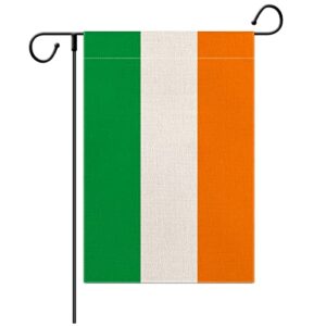 EDDERT Happy St Patrick's Day Garden Flag 12 x 18 Inch Burlap Yard Flag Double Sided Shamrocks Spring Holiday Decoration Small Flag