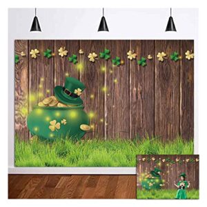 happy st patrick’s day background lucky irish shamrock board photography backdrop for baby shower birthday party decor banner 7x5ft