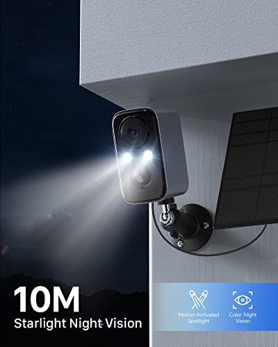 IHOXTX Security Cameras Wireless Outdoor, Flood Light Solar Cameras for Home Security, Home Camera with Color Night Vision, PIR Detection, 2-Way Talk, IP66 Waterproof, SD Card/Cloud Storage (Gray)