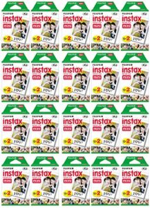 fujifilm instax mini instant film (20 twin packs, 400 total pictures) for instax cameras