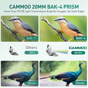 Monocular, CAMMOO 24mm Large Eyepiece, 12×50 High Power Monocular Telescope for Bird, Wildlife, Stars Watching, Camping, SMC Clear Low Light Vision, IPX7 Waterproof Monocular with Smartphone Adapter