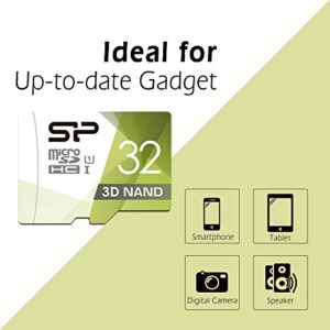 Silicon Power 32GB 3D NAND High Speed MicroSD Card with Adapter