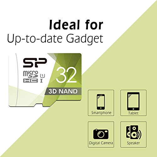 Silicon Power 32GB 3D NAND High Speed MicroSD Card with Adapter