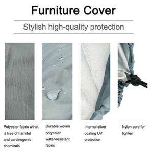 Yardwe Outdoor Patio Furniture Covers, Heavy Duty Waterproof Furniture Set Covers Rectangular Table and Chairs Cover (123x61x72cm)