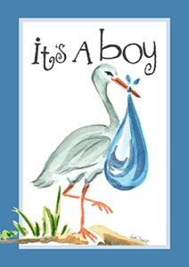 toland home garden 1110214 it’s a boy baby boy flag 12×18 inch double sided baby boy garden flag for outdoor house gender flag yard decoration