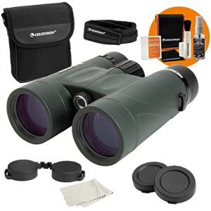 celestron – nature dx 8×42 binoculars with bonus lens cleaning kit – outdoor and birding binocular – fully multi-coated optics with phase coated prisms – rubber armored – fog & waterproof binoculars