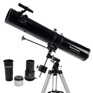 celestron – powerseeker 114eq telescope – manual german equatorial telescope for beginners – compact and portable – bonus astronomy software package – 114mm aperture