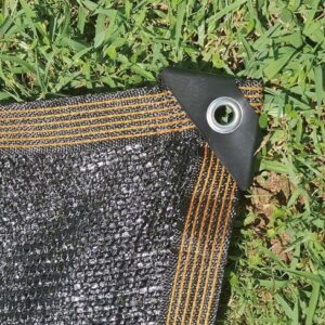 65%Black Shade Cloth, 6.5ft X10ft Durable Mesh Tarp with Grommets, Garden Sunblock Shade Cloth Shading Antifreezing for Plants Cover, Greenhouse, Barns Kennel, Patio, Tomatoes