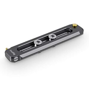 smallrig universal low-profile quick release nato rail safety rail 90mm/3.5inches long with 1/4” screws for nato handle camera cage evf mount – bun2484