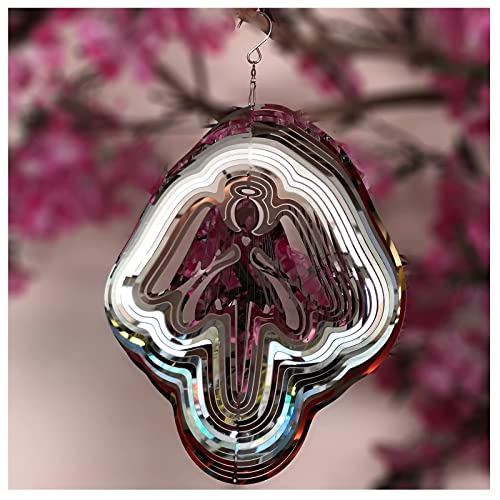 DJUAN Angel Wind Spinners for Yard and Garden Decor Angel Gifts for Women Wind Spinner Outdoor Metal Large Angels Figurines Hanging Wind Spinners Kinetic Art Lawn Ornaments