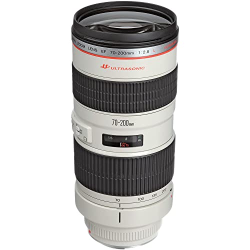 Canon EF 70-200mm f/2.8L USM Lens (2569A004) + Filter Kit + Cap Keeper + Cleaning Kit + More (Renewed)