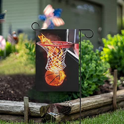 Hokkien Basketball and Basketry Garden Flag Double Sided 12 x 18 Inch, Yard Flags, Decorative Small Garden Flags, Outdoor Lawn and Garden Décor