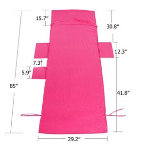 VOCOOL Sun Beach Chair Cover Towel Pool Chair Cover with Side Pockets Chaise Lounge Cover Lounger Mate for Sunbathing Lounger Hotel Garden Holiday Garden Pool, Pink