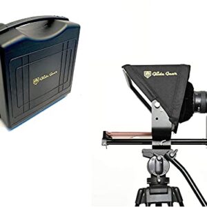 Glide Gear TMP 500 Universal Video Camera Tripod Teleprompter 15mm Rails w/ Carry Case