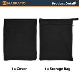 HAPPATIO Patio Furniture Covers, Outdoor Sectional Cover Waterproof Heavy Duty 600D, Outdoor Furniture Cover Rectangular with Storage Bag (106.3" L×61" W×30" H)