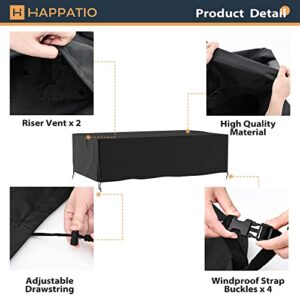 HAPPATIO Patio Furniture Covers, Outdoor Sectional Cover Waterproof Heavy Duty 600D, Outdoor Furniture Cover Rectangular with Storage Bag (106.3" L×61" W×30" H)