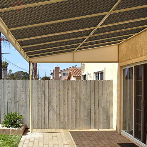 Patio Paradise 6' x 15' Sunblock Shade Cloth Roll,Brown Sun Shade Fabric 95% UV Resistant Mesh Netting Cover for Outdoor,Backyard,Garden,Plant,Greenhouse,Barn