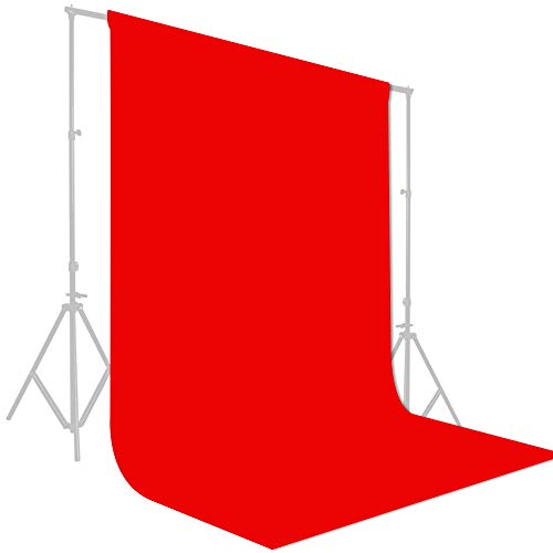 GFCC 8FTX10FT Red Backdrop Background for Photography Photo Booth Backdrop for Photoshoot Background Screen Video Recording Parties Curtain