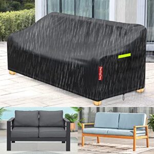 ZhenXingCheng Patio Sofa Cover Waterproof, 3-Seater Outdoor Sofa Cover Loveseat Cover with Air Vent, Patio Furniture Covers Waterproof for Outdoor Sofa / Bench / Loveseat (79" Wx 37" Dx 35" H)