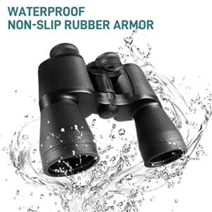 Binoculars 20x50 for Adults,Waterproof/Professional Binoculars Durable & Clear BAK4 Prism FMC Lens,Suitable for Outdoor Sports, Concert and Bird Watching