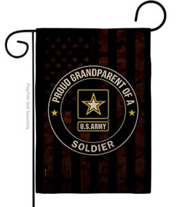 us military proud grandparent army burlap garden flag-armed forces rangers united state american military veteran retire official house decoration banner small yard gift double-sided, made in usa
