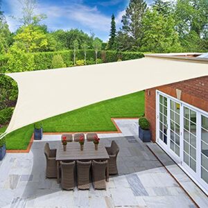 OBABA Waterproof Shade Sail, Rectangle Patio Shades Sun Canopy UV Block Cover for Outdoor Garden Backyard Activities