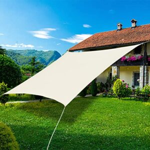 OBABA Waterproof Shade Sail, Rectangle Patio Shades Sun Canopy UV Block Cover for Outdoor Garden Backyard Activities