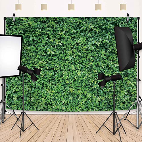 Msocio 10x8ft Durable Polyester Fabric Spring Greenery Leaves Grass Nature Photography Backdrop for Birthday Wedding Safari Dinosaur Baby Shower Party Decorations Background Portrait Photo Booth