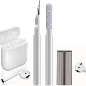 cleaning pen for airpods, [3-in-1] elecgo multi-function cleaner kit cleaning pen with soft brush flocking sponge, cleaning tools for bluetooth earphones case, phone, laptop, lego