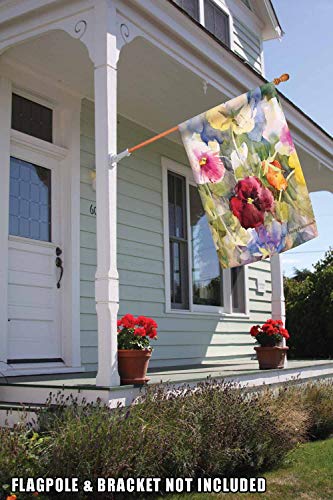 Toland Home Garden 108008 Pansies Posing Spring Flag 28x40 Inch Double Sided Spring Garden Flag for Outdoor House summer Flag Yard Decoration