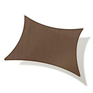 republicool rectangle 8’x10′ brown sun shade sail uv block awning cover for patio garden outdoor backyard