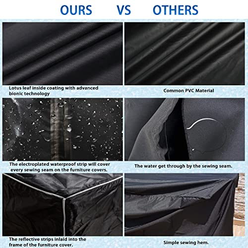 Outdoor Chair Covers, Patio Furniture Chair Covers Waterproof for Outdoor Sofa Couch Cover Rocking Chair Cover Heavy Duty, Anti-UV Rain Snow-Proof Oxford Cloth with Reflective Stripe 29" Wx38 Dx31 H