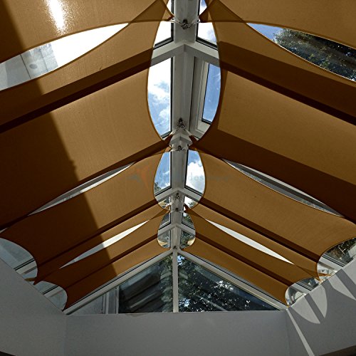 TANG Sunshades Depot Brown 8’x8’ Square UV Block Sun Shade Sail Perfect for Outdoor Patio Garden Pergola Gazebo Canopy Dock Deck Playground Preschool Heavy Duty 180 GSM Customize Made Size