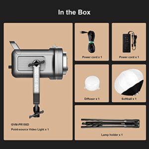 GVM 150W Video Light Kit, 2700K-7500K Continuous Lighting for Photography with Lantern Softbox&Stand, Bi-Color Studio Light Kit with Bluetooth Control, CRI 97+ 8 Scene Lights for Live Streaming