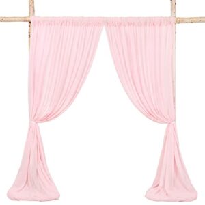 sheer curtain drapes 10ft x 8ft pink chiffon fabric backdrop drapes curtain for wedding arch party window decoration