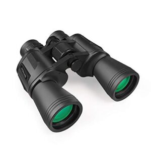 20×50 high power binoculars for adults, military compact hd professional/daily waterproof binoculars telescope for bird watching travel hunting football games stargazing with carrying case and strap