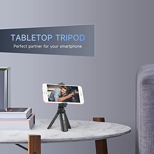 1/4 Mini Tripod, Tabletop Desktop Stand Compact Tripod with 1/4" Screw for weeylite K21 Stick Light, S03/S05 Pocket Photo Light, Camera, Smooth 4, Osmo Mobile, Vimble 2, Gimbal Handle Grip Stabilizer