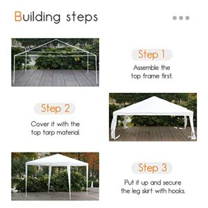 Party Tent Outdoor Canopy Outdoor Wedding Tent Water-Proof Canopy Tent with Removable Sidewalls (10 * 10)