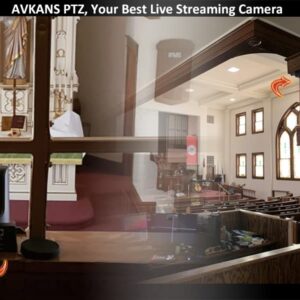 AVKANS NDI Camera, 20X Optical PTZ Camera with Simultaneous HDMI/3G-SDI/IP Streaming for Church Video Production School Events Worship(NDI Approved by Newtek Officially)