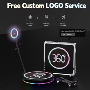 360 Photo Booth Machine for Parties - 3 People to Stand on (31.5"+Flight Case) Software APP Control, Free Customize Logo, JIYANG Automatic Slow Motion Rotating 360 Video Camera Booth Selfie Platform