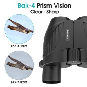 Binoculars 20x25 for Adults and Kids, High Power Easy Focus Binoculars with Low Light Vision, Compact Binoculars for Bird Watching and Travel