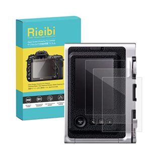 (3 packs) rieibi screen protector for fujifilm instax mini evo x-pro1 digital camera, 0.25mm 9h hardness tempered glass film for fuji xpro1 x-pro 1 anti-fingerprint anti-scratch ultra-clear