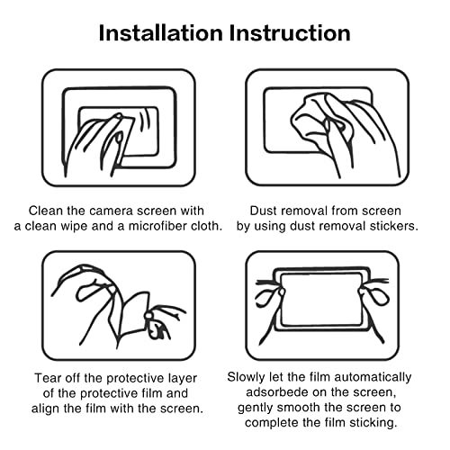 (3 Packs) Rieibi Screen Protector for Fujifilm Instax Mini EVO X-Pro1 Digital Camera, 0.25mm 9H Hardness Tempered Glass Film for Fuji XPRO1 X-Pro 1 Anti-Fingerprint Anti-Scratch Ultra-Clear