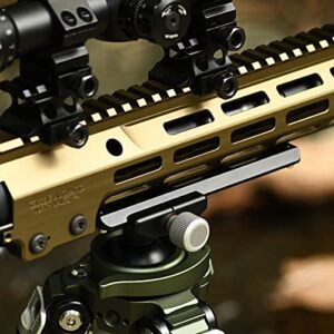 MLOK Arca Rail Tripod Mount Adapter, for Rifle Tripod Ballhead Quick Release Plate,Compatiable RRS Dovetail, 4 M-LOK Slot Interface