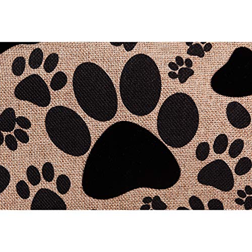 Evergreen Pet Lovers Paw Prints Heart Burlap Flag | 18 x 12.5 inches |Indoor Outdoor Weather Resistant | Double Sided | Valentine's Day or Pet Appreciation for Home House Garden Décor